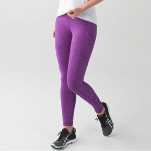 Lululemon Speed Tight IV Rulu Heathered Herringbone Tender Violet Purple Size 4